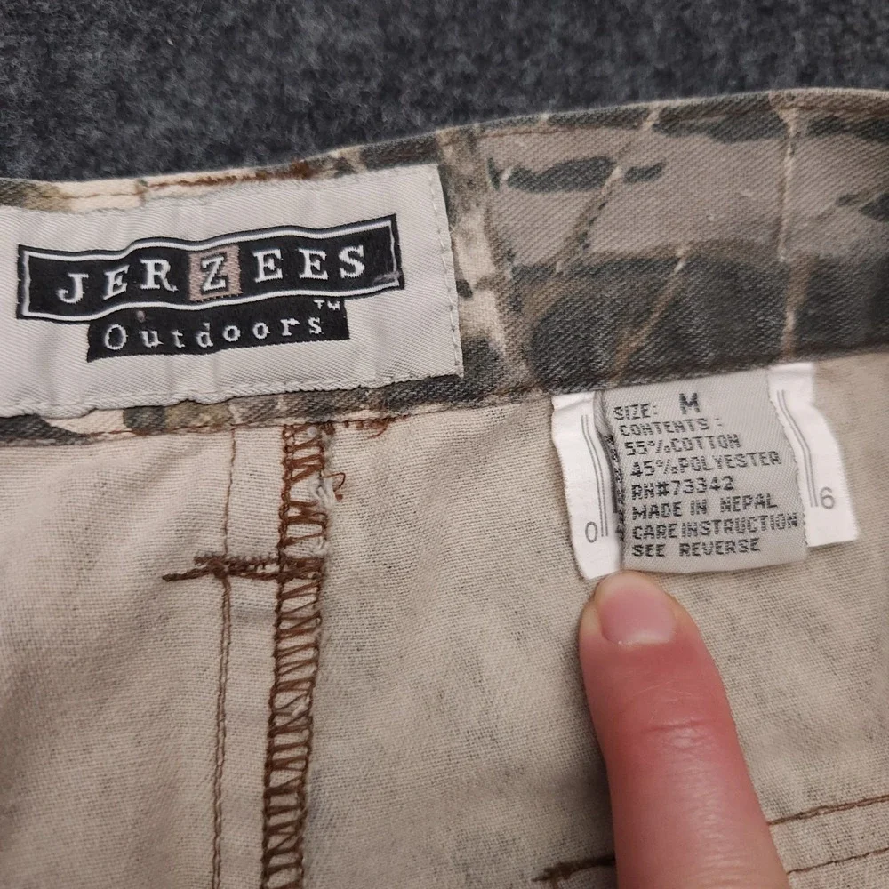 Jerzees Mens Medium Outdoor Hunting Camo‎ Cargo Pants Camouflage Vintage